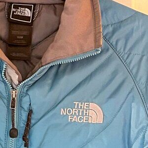 The North Face 550 Goose Down Lightweight Blue Puffer Jacket Size Medium